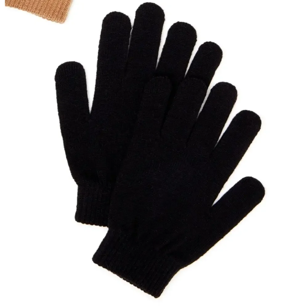 Time And‎ Tru Black Gloves 2- Pack One Size